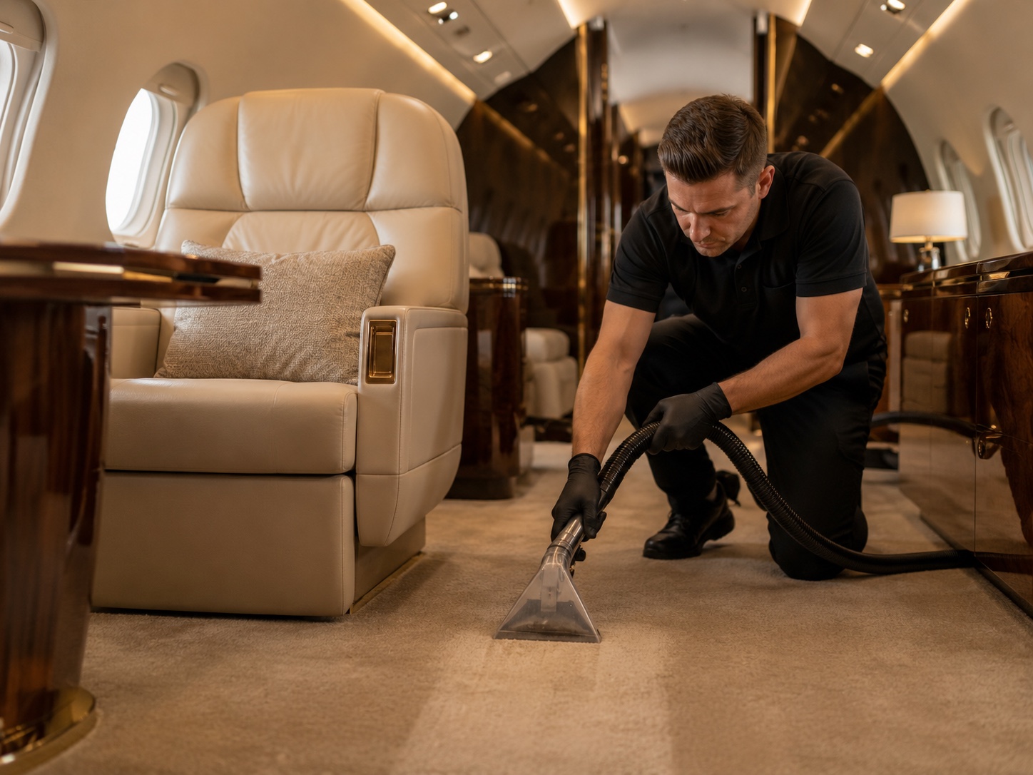 Aircraft carpet and upholstery care